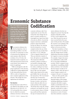 Economic Substance Codification