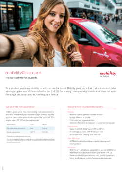 Factsheet Offer for students