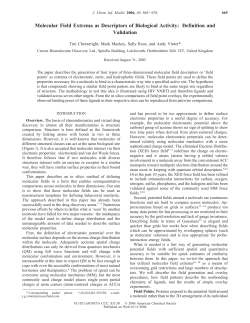 Molecular Field Extrema as Descriptors of Biological Activity