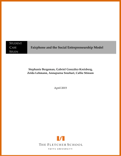 Fairphone and the Social Entrepreneurship Model
