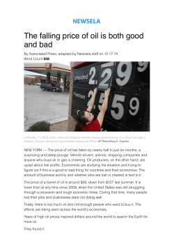 The falling price of oil is both good and bad