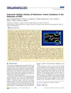 Improved Catalytic Activity of Ruthenium&ndash;Arene Complexes in the