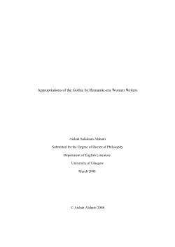 Appropriations of the Gothic by Romantic