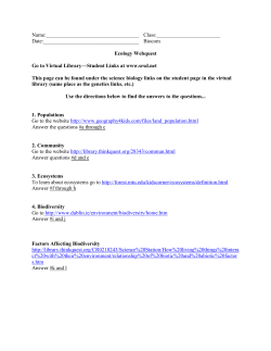 Date: Biocom Ecology