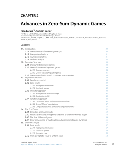 Advances in Zero-Sum Dynamic Games - IMJ-PRG