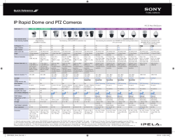 IP Rapid Dome and PTZ Cameras Quick Reference Guide