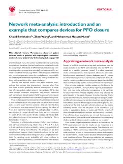 Network meta-analysis: introduction and an example that compares