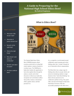 A Guide to Preparing for the National High School Ethics Bowl