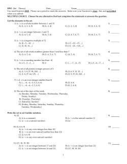 HW1 (Set Theory) Date
