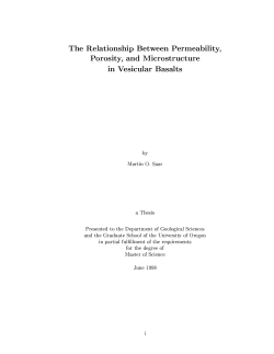 The Relationship Between Permeability, Porosity, and