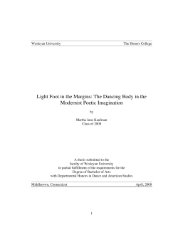 Light Foot in the Margins: The Dancing Body in the Modernist Poetic