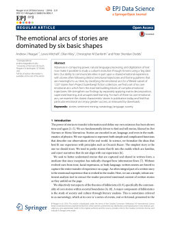 The emotional arcs of stories are dominated by