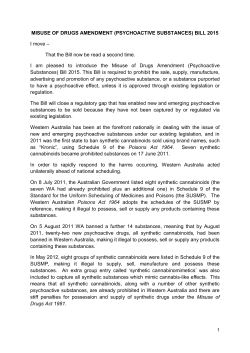 MISUSE OF DRUGS AMENDMENT (PSYCHOACTIVE