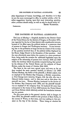 Doctrine of Natural Allegiance - Penn Law: Legal Scholarship