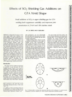 Effects of SO2 Shielding Gas Additions on GTA Weld Shape