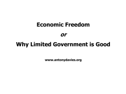 Economic Freedom Why Limited Government is Good