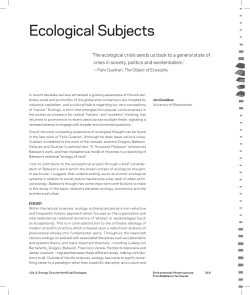 Ecological Subjects - Association of Collegiate Schools of Architecture