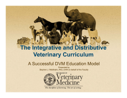 The Integrative and Distributive Veterinary Curriculum