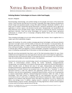 Enlisting Modern Technologies to Ensure a Safe Food Supply