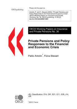 Private Pensions and Policy Responses to the Financial