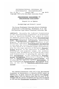 INTERNATIONAL JOURNAL OF SYSTEMATIC BACTERIOLOGY