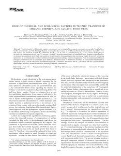 role of chemical and ecological factors in trophic transfer of
