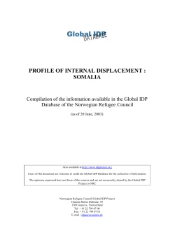 Somalia -June 2003 - The Internal Displacement Monitoring Centre