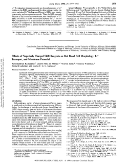 Effects of negatively charged shift reagents on red blood cell
