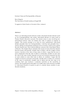 Extrinsic Value and the Separability of Reasons - 26