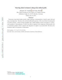 Steering chiral swimmers along noisy helical paths