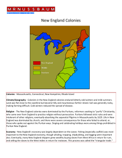 New England Colonies
