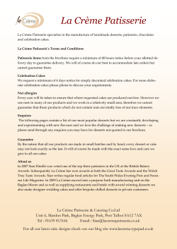 La Cr&egrave;me Birthday Cakes La Cr&egrave;me Patisserie