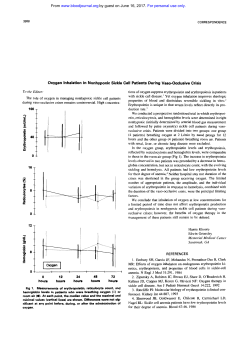 Oxygen Inhalation in Nonhypoxic Sickle Cell