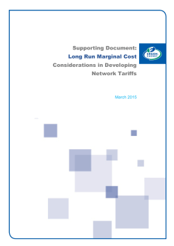 Supporting Document: Long Run Marginal Cost