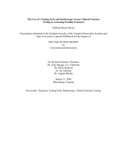 The Use of a Tuning Fork and Stethoscope Versus