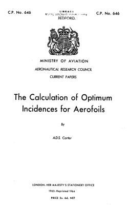 The Calculation of Optimum Incidences for AerofgiIs