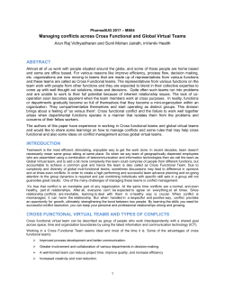 Managing conflicts across Cross Functional and