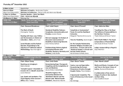 Thursday 10th December 2015 - University of Technology Sydney