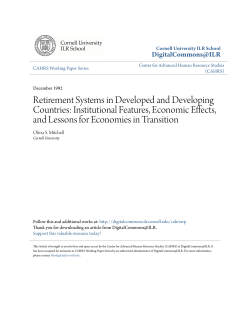 Retirement Systems in Developed and Developing Countries