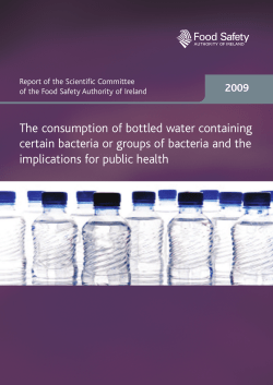 The consumption of bottled water containing certain bacteria or