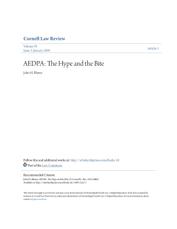 AEDPA: The Hype and the Bite