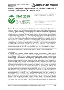 Bioactive compounds, sugar content and volatiles compounds in