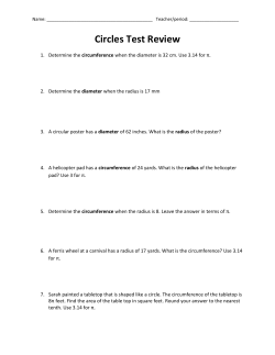 Circles Test Review