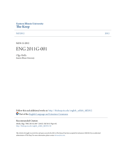 ENG 2011G-001 - The Keep - Eastern Illinois University