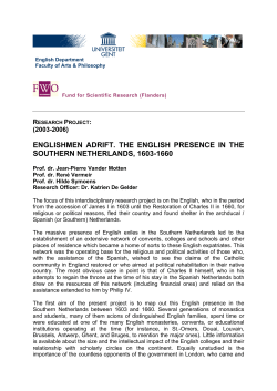 englishmen adrift. the english presence in the