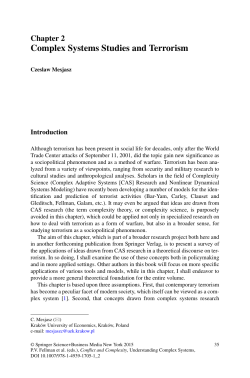Complex Systems Studies and Terrorism