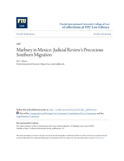 Marbury in Mexico: Judicial Review`s Precocious Southern Migration