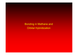 Bonding in Methane and Orbital Hybridization