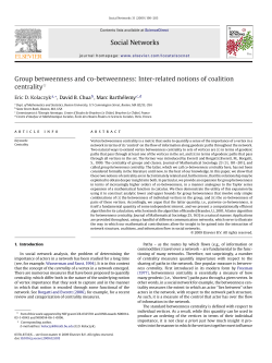 Social Networks Group betweenness and co