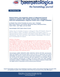Natural history and prognostic impact of oligoclonal